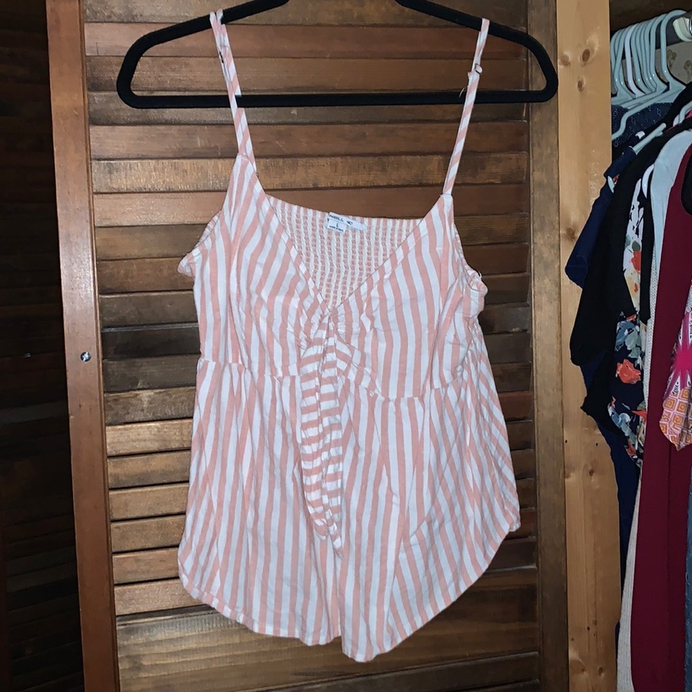 spaghetti strap striped tank